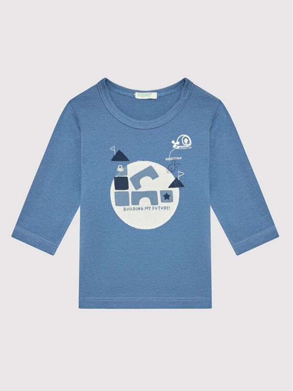 United Colors Of Benetton United Colors Of Benetton Блуза 3I1XA100B Син Regular Fit