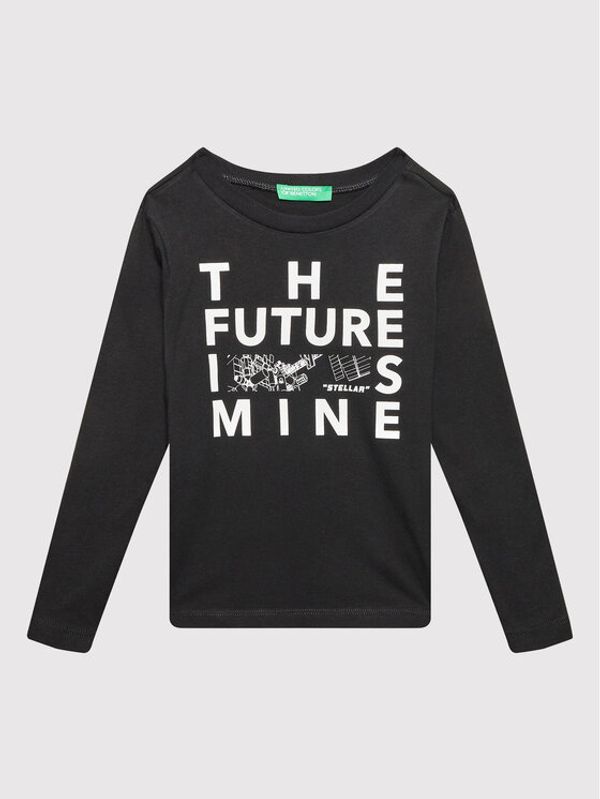 United Colors Of Benetton United Colors Of Benetton Блуза 3I1XC100T Черен Regular Fit