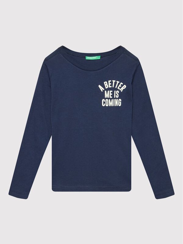 United Colors Of Benetton United Colors Of Benetton Блуза 3I1XC100T Тъмносин Regular Fit