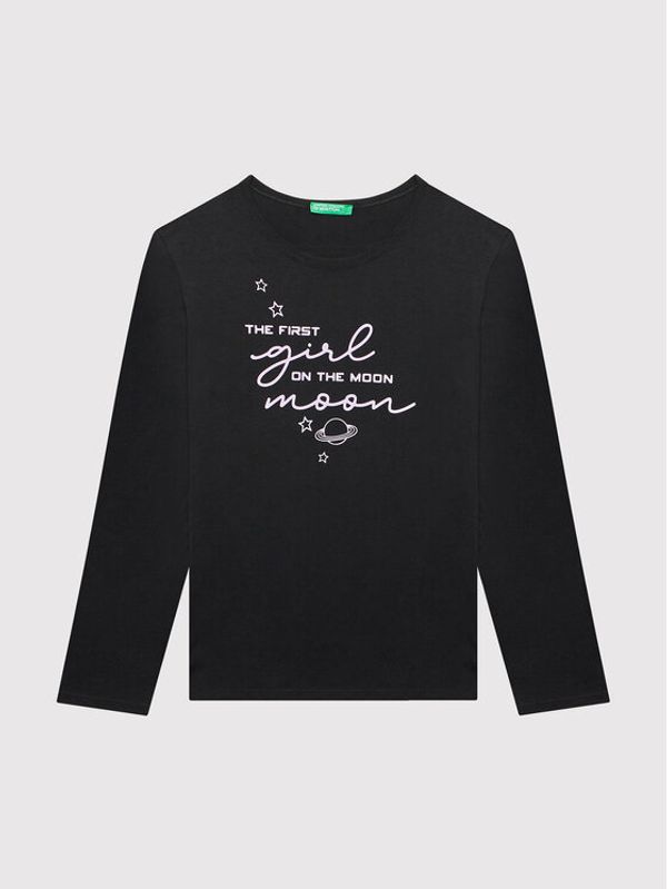 United Colors Of Benetton United Colors Of Benetton Блуза 3I1XC101J Черен Regular Fit