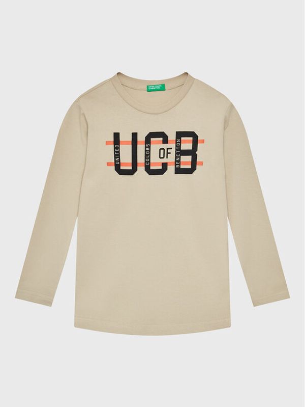United Colors Of Benetton United Colors Of Benetton Блуза 3I1XC105U Бежов Regular Fit