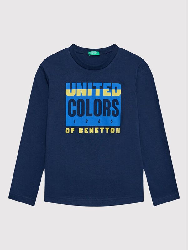 United Colors Of Benetton United Colors Of Benetton Блуза 3I1XC105U Тъмносин Regular Fit