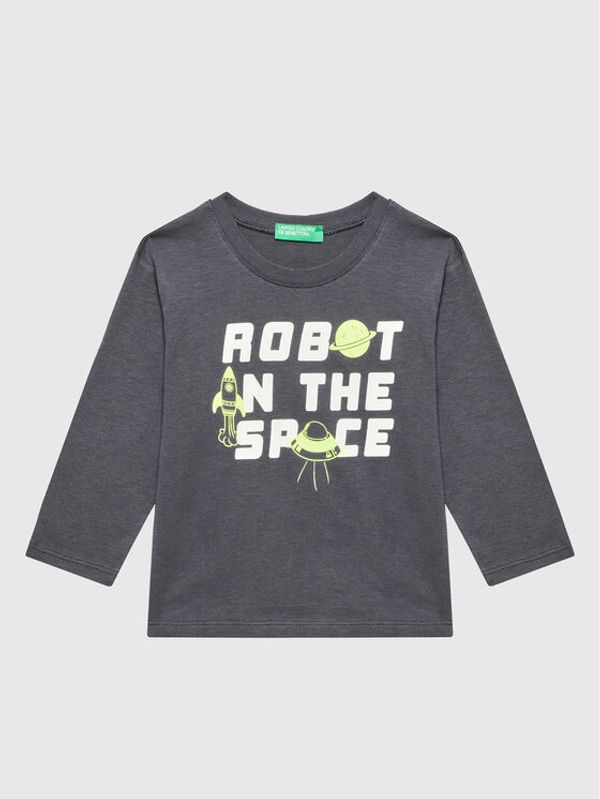 United Colors Of Benetton United Colors Of Benetton Блуза 3I1XG101B Сив Regular Fit