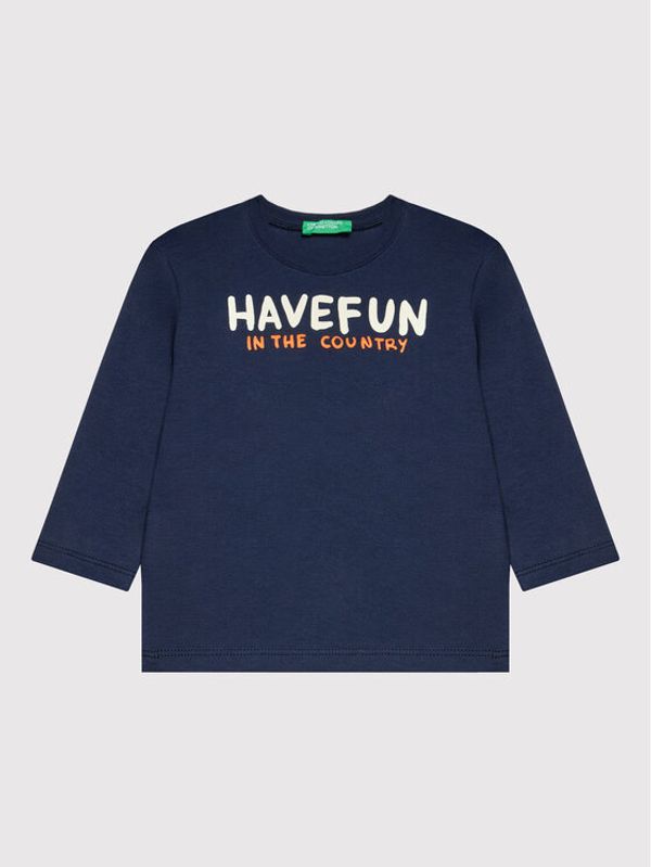 United Colors Of Benetton United Colors Of Benetton Блуза 3I1XG101B Тъмносин Regular Fit