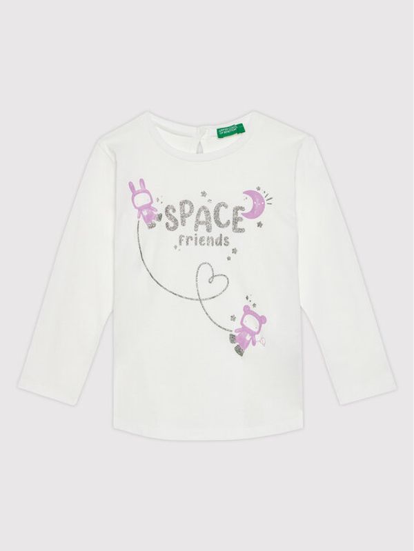 United Colors Of Benetton United Colors Of Benetton Блуза 3I1XG101V Бял Regular Fit