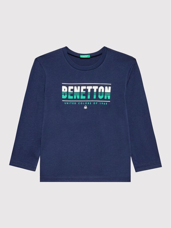 United Colors Of Benetton United Colors Of Benetton Блуза 3I1XG104D Тъмносин Regular Fit
