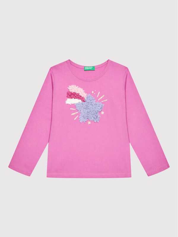 United Colors Of Benetton United Colors Of Benetton Блуза 3I1XG105B Розов Regular Fit