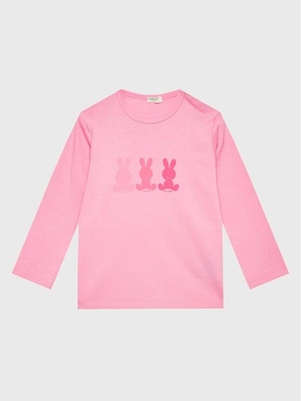 United Colors Of Benetton United Colors Of Benetton Блуза 3I9WA1001 Розов Regular Fit