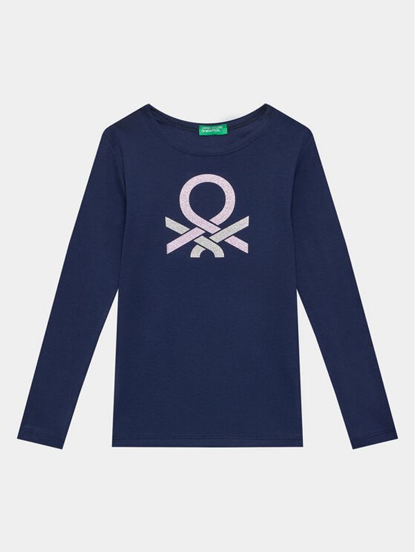 United Colors Of Benetton United Colors Of Benetton Блуза 3I9WC10CX Тъмносин Regular Fit