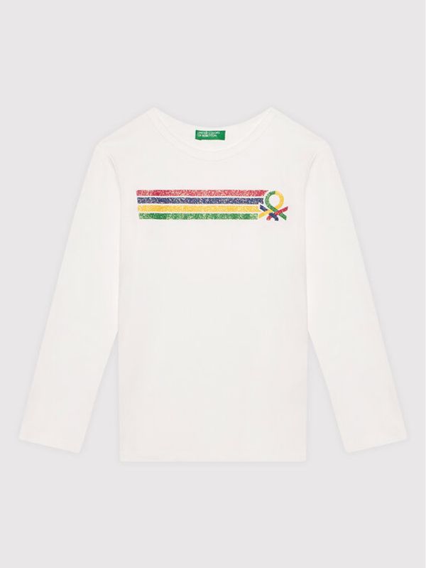 United Colors Of Benetton United Colors Of Benetton Блуза 3I9WC154I Бял Regular Fit