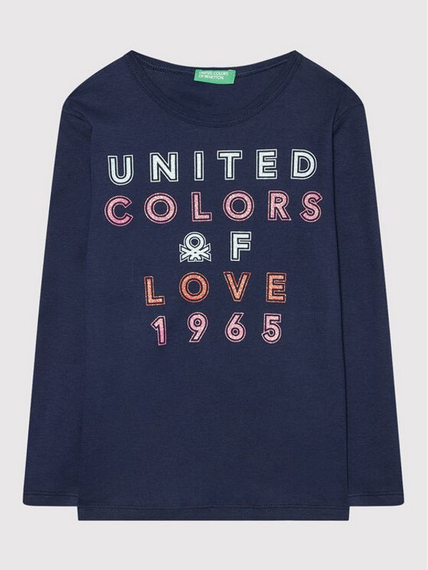 United Colors Of Benetton United Colors Of Benetton Блуза 3I9WC154I Тъмносин Regular Fit