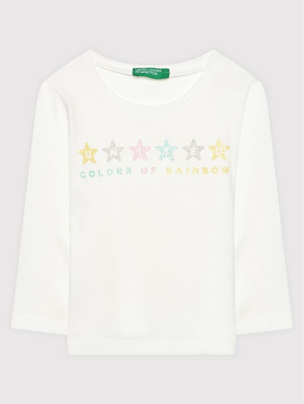 United Colors Of Benetton United Colors Of Benetton Блуза 3I9WC15BX Бял Regular Fit