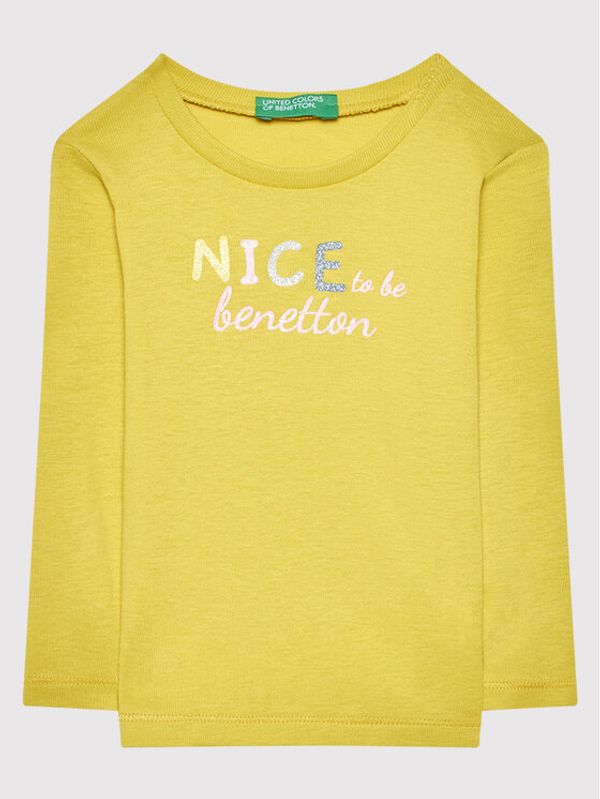 United Colors Of Benetton United Colors Of Benetton Блуза 3I9WC15BX Жълт Regular Fit