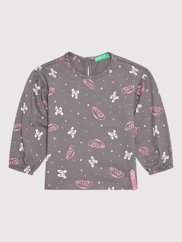 United Colors Of Benetton United Colors Of Benetton Блуза 3O3MC15FR Сив Regular Fit