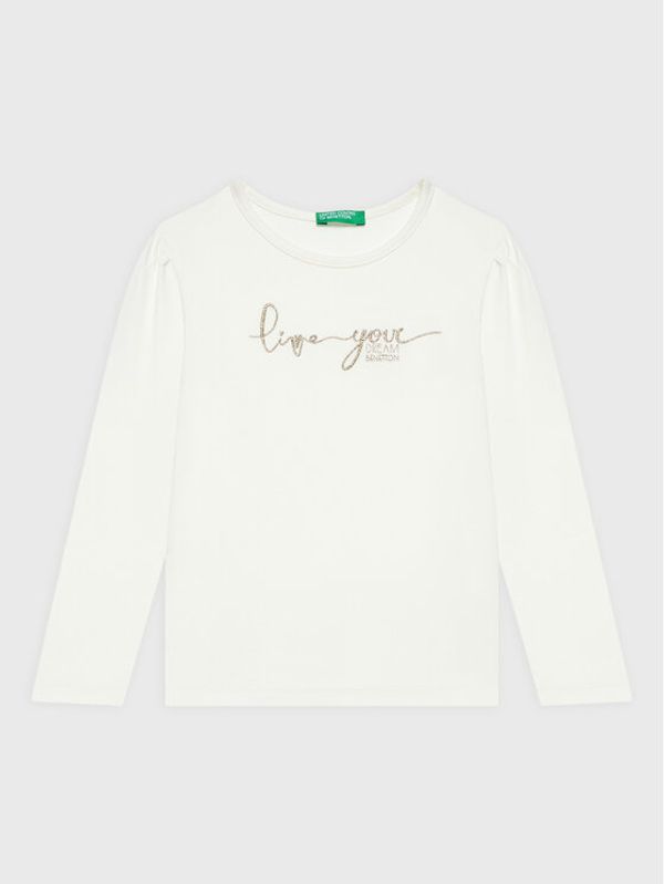 United Colors Of Benetton United Colors Of Benetton Блуза 3P4ZG104R Бял Regular Fit