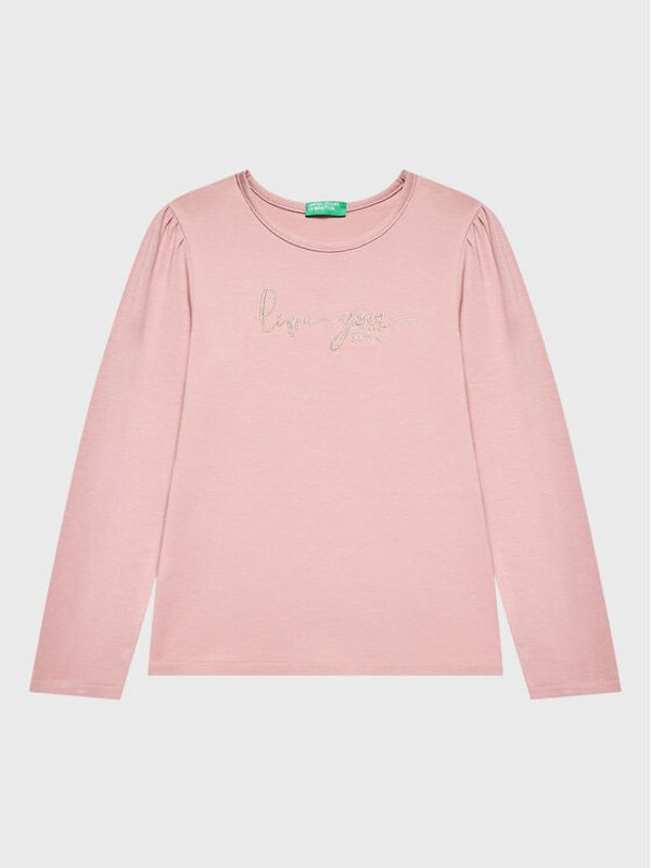 United Colors Of Benetton United Colors Of Benetton Блуза 3P4ZG104R Розов Regular Fit