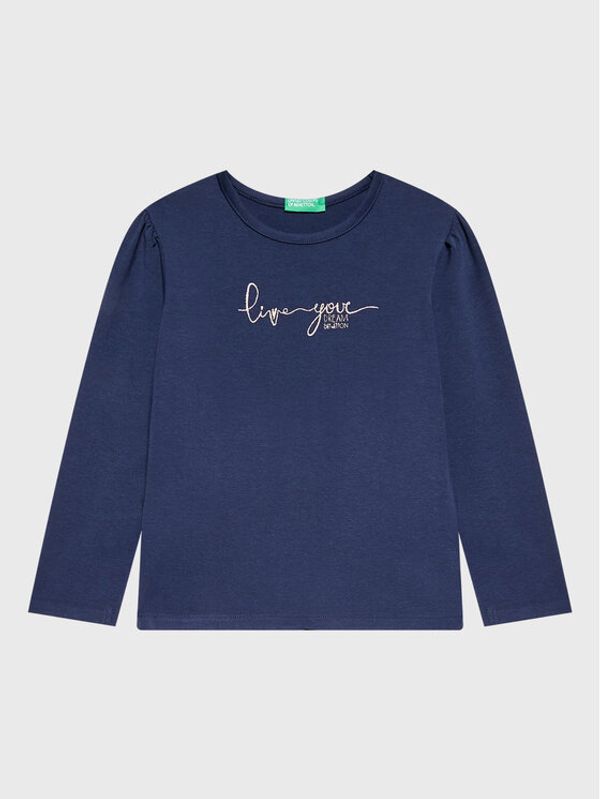 United Colors Of Benetton United Colors Of Benetton Блуза 3P4ZG104R Тъмносин Regular Fit