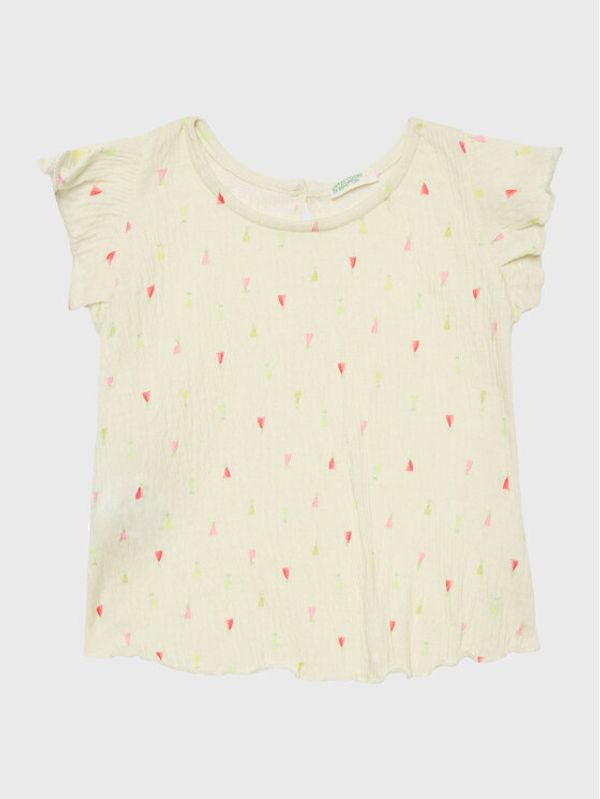 United Colors Of Benetton United Colors Of Benetton Блуза 3QMFA102J Екрю Regular Fit