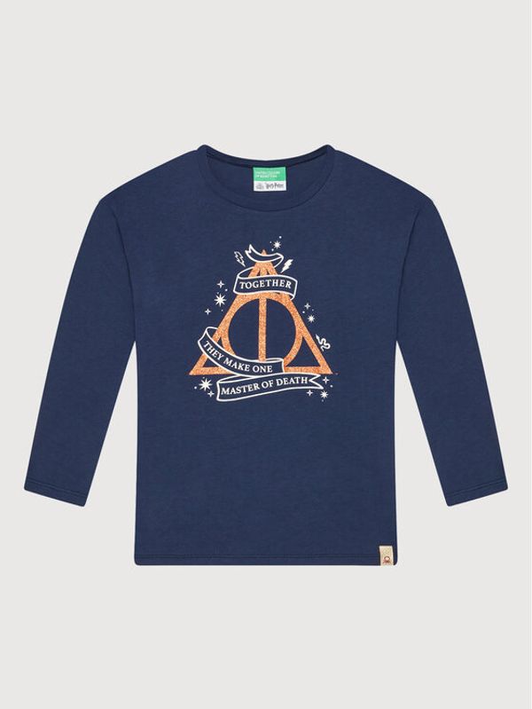 United Colors Of Benetton United Colors Of Benetton Блуза 3VR5C100J Тъмносин Regular Fit