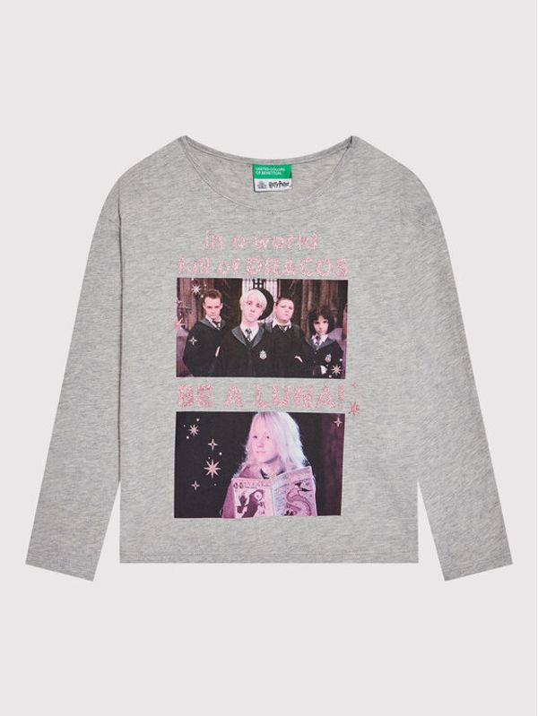 United Colors Of Benetton United Colors Of Benetton Блуза 3VR5C100L Сив Relaxed Fit