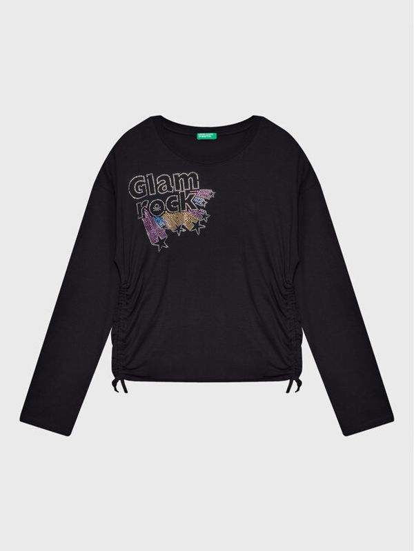 United Colors Of Benetton United Colors Of Benetton Блуза 3VR5C106Q Черен Cropped Fit