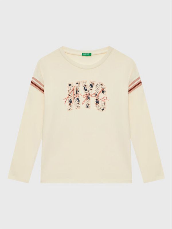 United Colors Of Benetton United Colors Of Benetton Блуза 3VR5C108Q Бежов Regular Fit