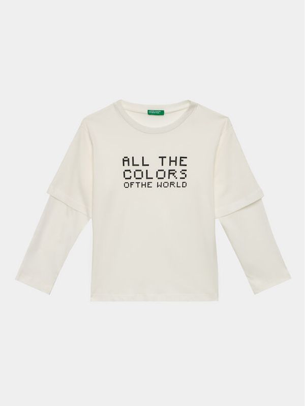 United Colors Of Benetton United Colors Of Benetton Блуза 3VR5C10DH Бял Regular Fit