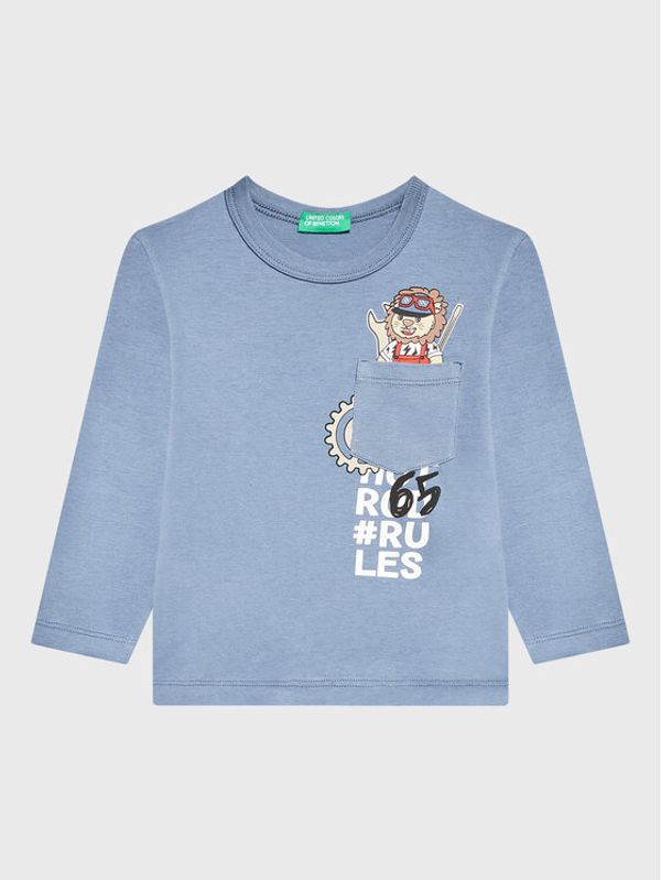 United Colors Of Benetton United Colors Of Benetton Блуза 3VR5G104V Син Regular Fit