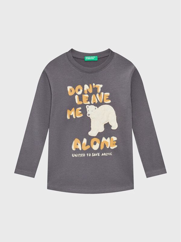 United Colors Of Benetton United Colors Of Benetton Блуза 3YN4G106D Сив Regular Fit