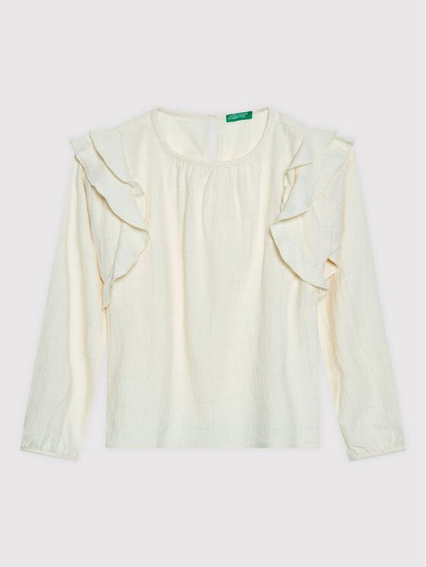 United Colors Of Benetton United Colors Of Benetton Блуза 56KT5QL70 Бежов Regular Fit