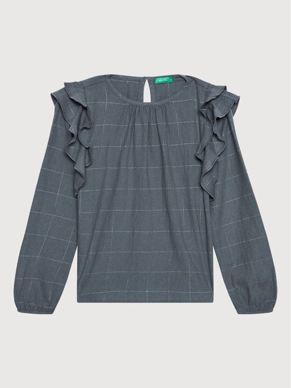 United Colors Of Benetton United Colors Of Benetton Блуза 56KT5QL70 Сив Regular Fit