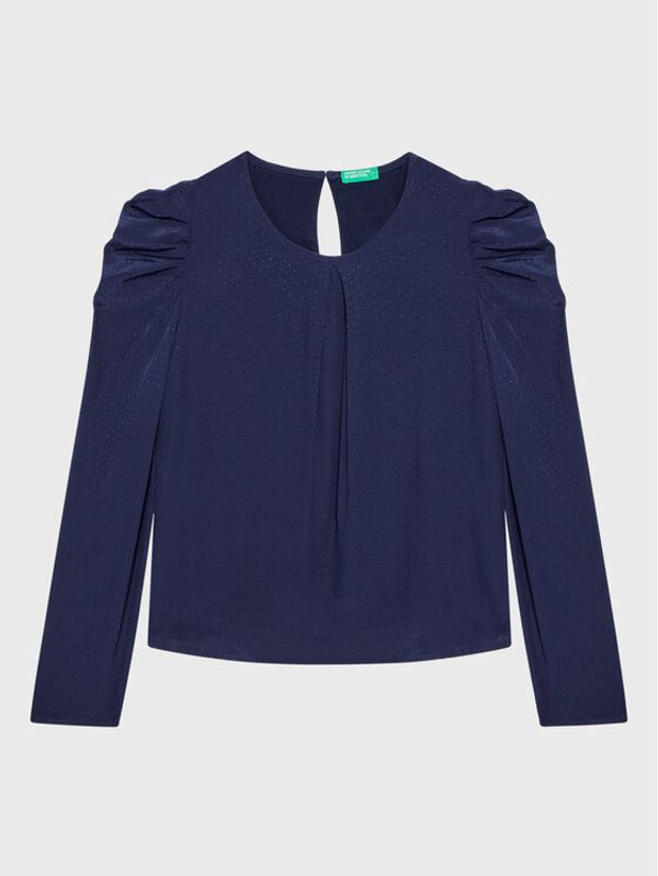 United Colors Of Benetton United Colors Of Benetton Блуза 5G97CQ00O Тъмносин Regular Fit