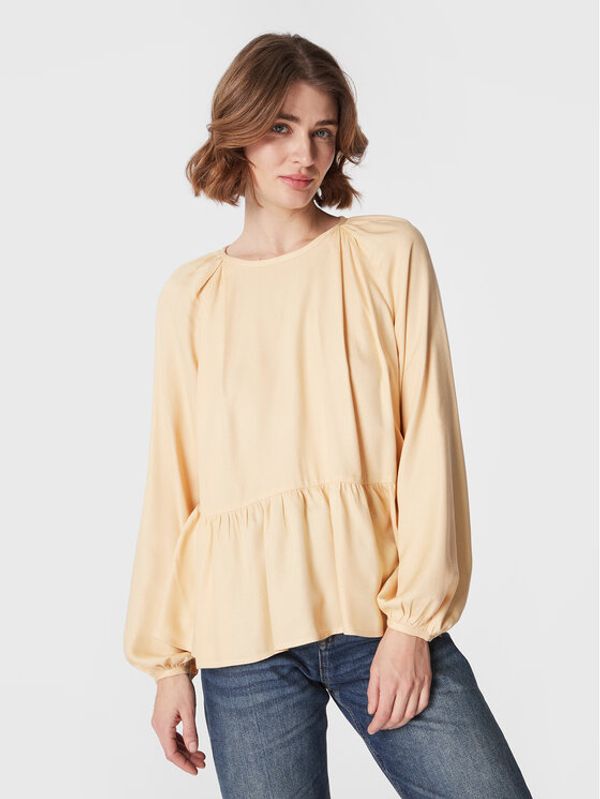 United Colors Of Benetton United Colors Of Benetton Блуза 5T4VDQ02L Жълт Relaxed Fit