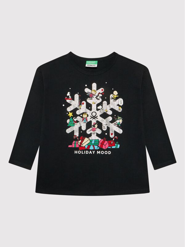 United Colors Of Benetton United Colors Of Benetton Блуза PEANUTS 3ATNC15GD Черен Regular Fit