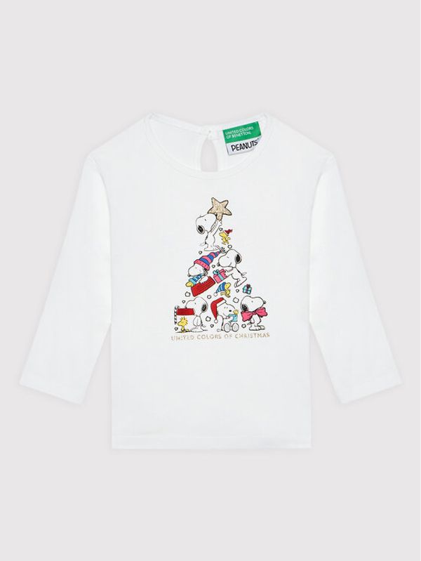 United Colors Of Benetton United Colors Of Benetton Блуза PEANUTS 3ATNC15GL Бял Regular Fit