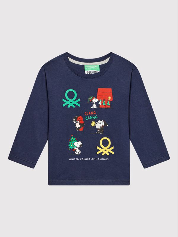 United Colors Of Benetton United Colors Of Benetton Блуза PEANUTS 3ATNC15GN Тъмносин Regular Fit
