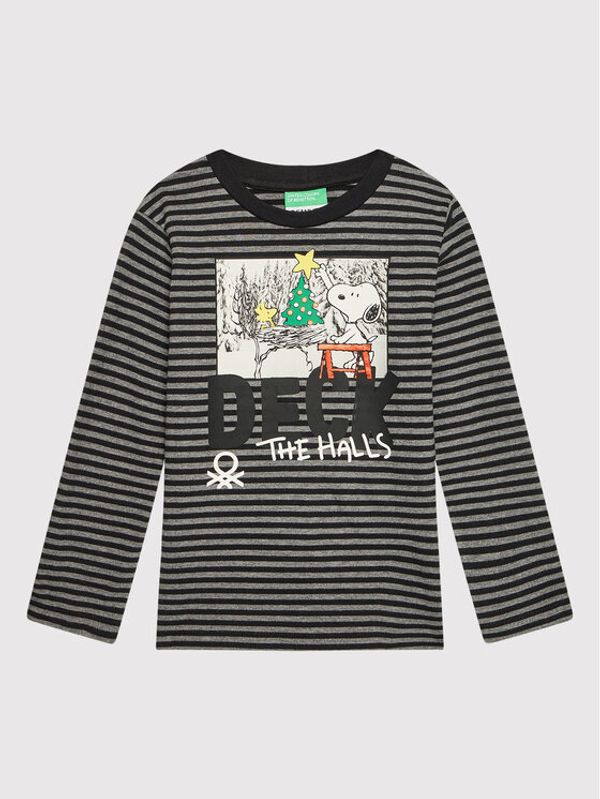 United Colors Of Benetton United Colors Of Benetton Блуза PEANUTS 3NQVC15GF Сив Regular Fit