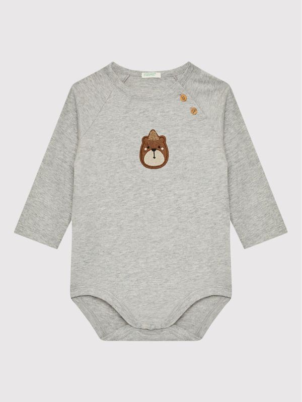 United Colors Of Benetton United Colors Of Benetton Детско боди 3ATNAB007 Сив Regular Fit