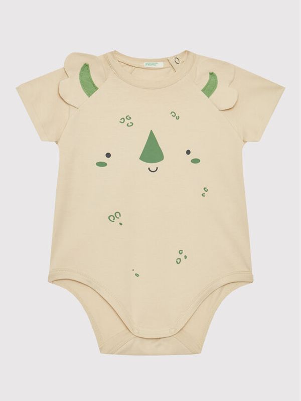 United Colors Of Benetton United Colors Of Benetton Детско боди 3P4ZAB001 Бежов Regular Fit