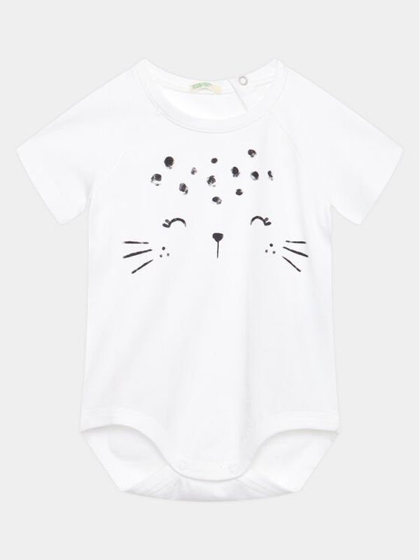 United Colors Of Benetton United Colors Of Benetton Детско боди 3P4ZAB00C Бял Regular Fit