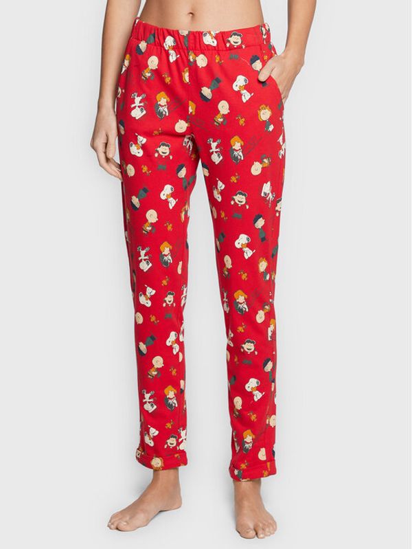 United Colors Of Benetton United Colors Of Benetton Долнище на пижама PEANUTS 3HAF3F01M Червен Regular Fit