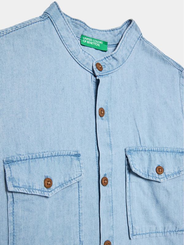 United Colors Of Benetton United Colors Of Benetton дънкова риза 5DHJGQ012 Син Regular Fit