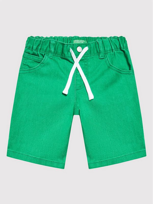 United Colors Of Benetton United Colors Of Benetton Дънкови шорти 4KV959G50 Зелен Slim Fit
