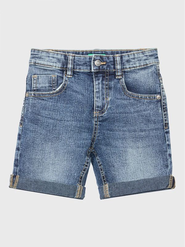 United Colors Of Benetton United Colors Of Benetton Дънкови шорти 4XA2G900U Син Slim Fit