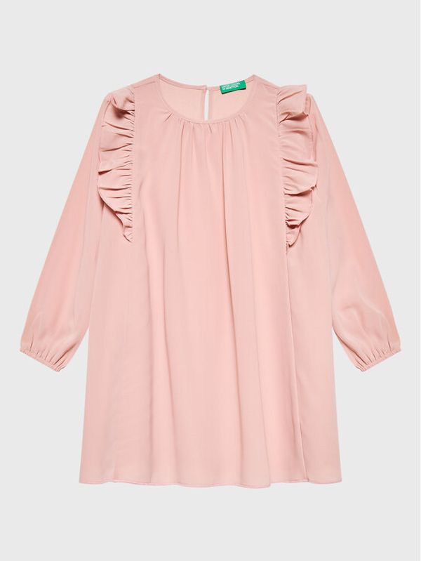 United Colors Of Benetton United Colors Of Benetton Елегантна рокля 493VGV00G Розов Relaxed Fit