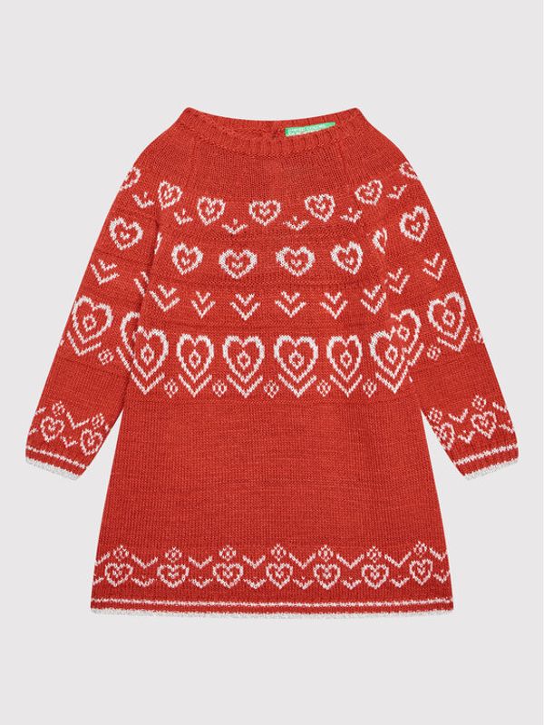 United Colors Of Benetton United Colors Of Benetton Ежедневна рокля 1176F1810 Червен Regular Fit