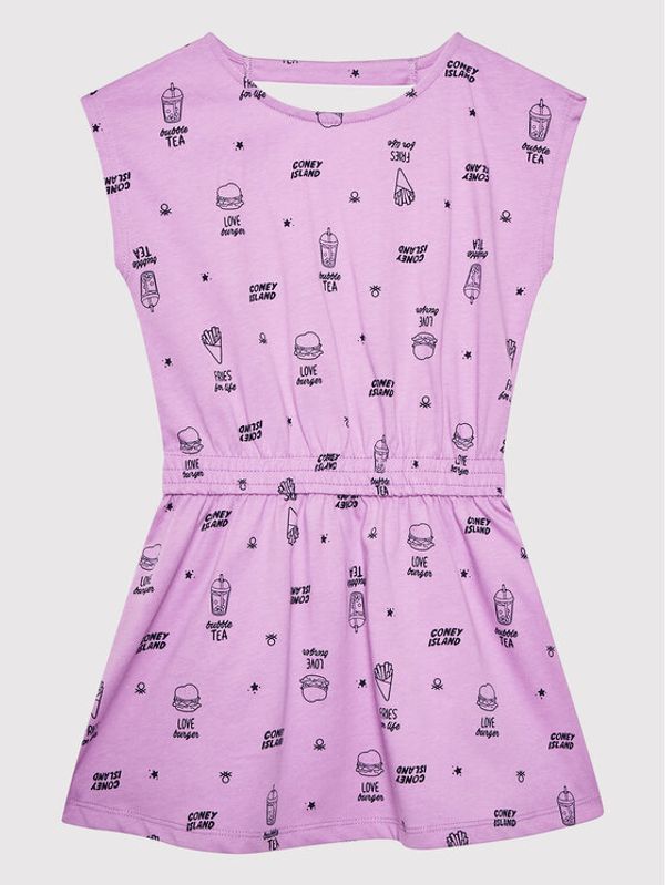 United Colors Of Benetton United Colors Of Benetton Ежедневна рокля 31EVCV006 Виолетов Regular Fit