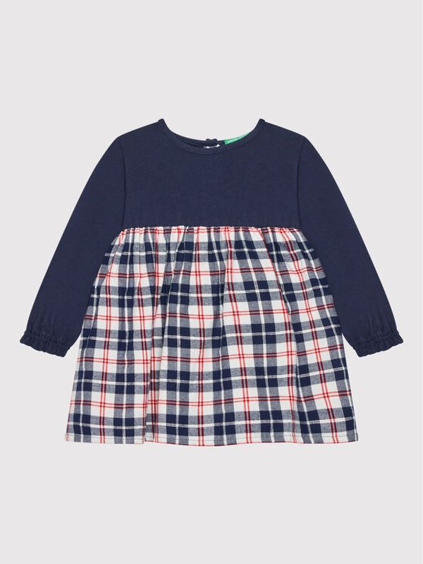 United Colors Of Benetton United Colors Of Benetton Ежедневна рокля 44W4CV001 Тъмносин Regular Fit