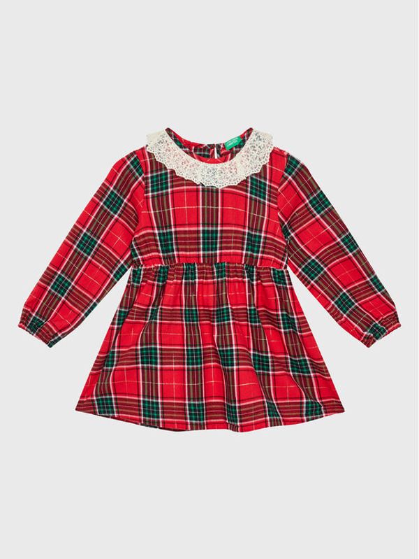 United Colors Of Benetton United Colors Of Benetton Ежедневна рокля 46L2GV00K Червен Regular Fit