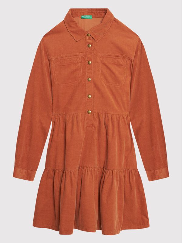 United Colors Of Benetton United Colors Of Benetton Ежедневна рокля 4AD35VGP0 Кафяв Regular Fit